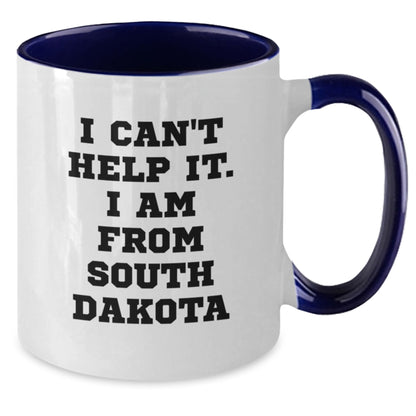 Funny Gifts from South Dakota, Men and Women Love Two Tone Coffee Mugs 'I Cant Help It I Am From South Dakota', Christmas Unique Gifts - Additional