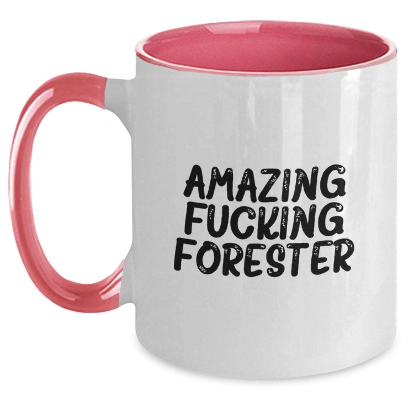 Funny Forester Gifts from Men to Best Friends - Two Tone Coffee Mug with Amazing F--king Forester Quote, Christmas Unique Gifts - Main