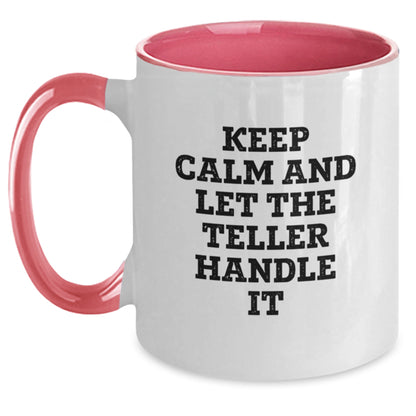 Funny Teller Themed Two Tone Coffee Mugs Gifts for Teller from Friends and Family this Christmas Unique - Main