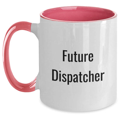Funny 'Future Dispatcher' Dispatcher Gifts, Unique Christmas Unique Gifts from Men to Men, Two Tone Coffee Mug for Dispatcher at Work - Main