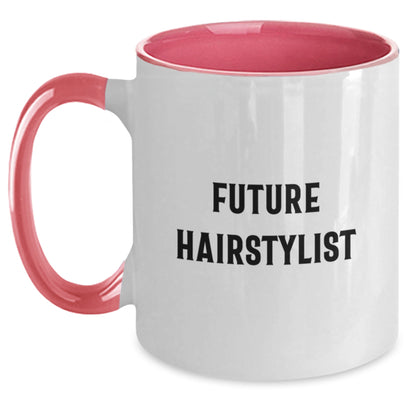 Funny Quirks of Future Hairstylist Gifts from Friends and Family, Christmas Unique Presents for Hairstylists and Coffee Lovers, 11oz Ceramic Two Tone Mugs - Main