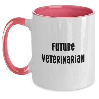 Funny Quotes for Future Veterinarians, Christmas Unique Gifts for Veterinarian Friends, Two Tone Coffee Mug for Men and Women - Main