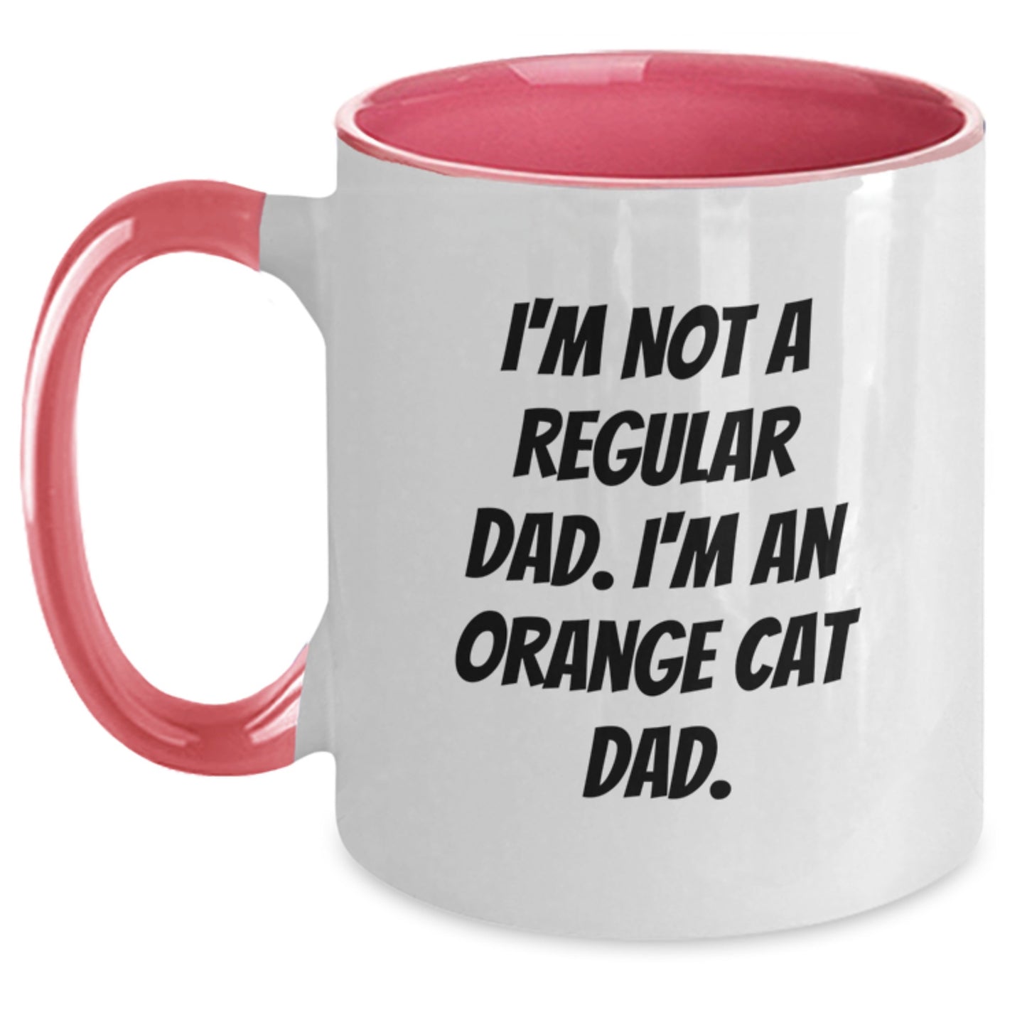 Funny Orange Cat Dad Gifts for Men from Friends - Two Tone Coffee Mug for Birthday - Main