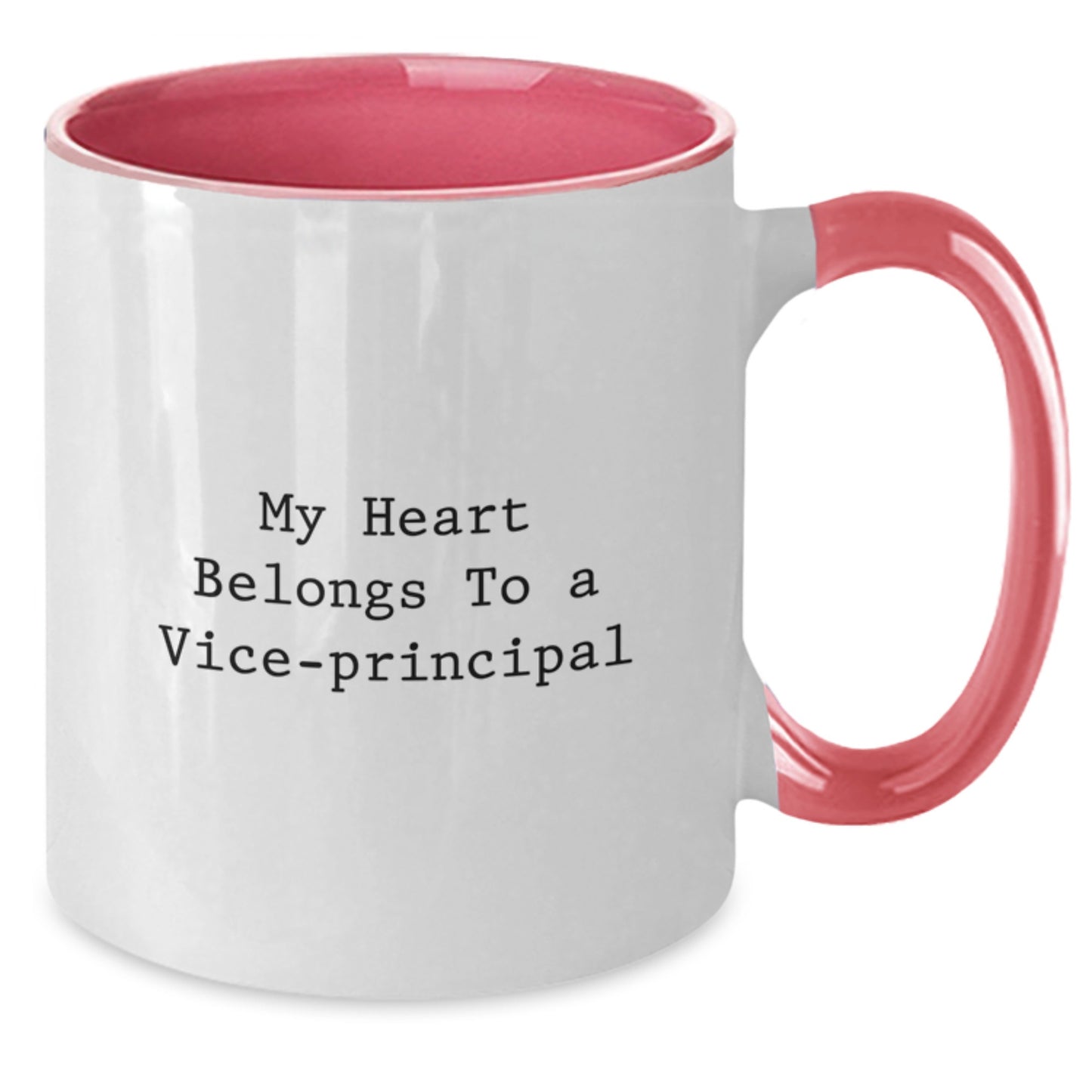 Funny Gifts for Vice-principal - My Heart Belongs To A Vice-principal Two Tone Coffee Mug for Christmas Unique Gifts from Friends - Additional