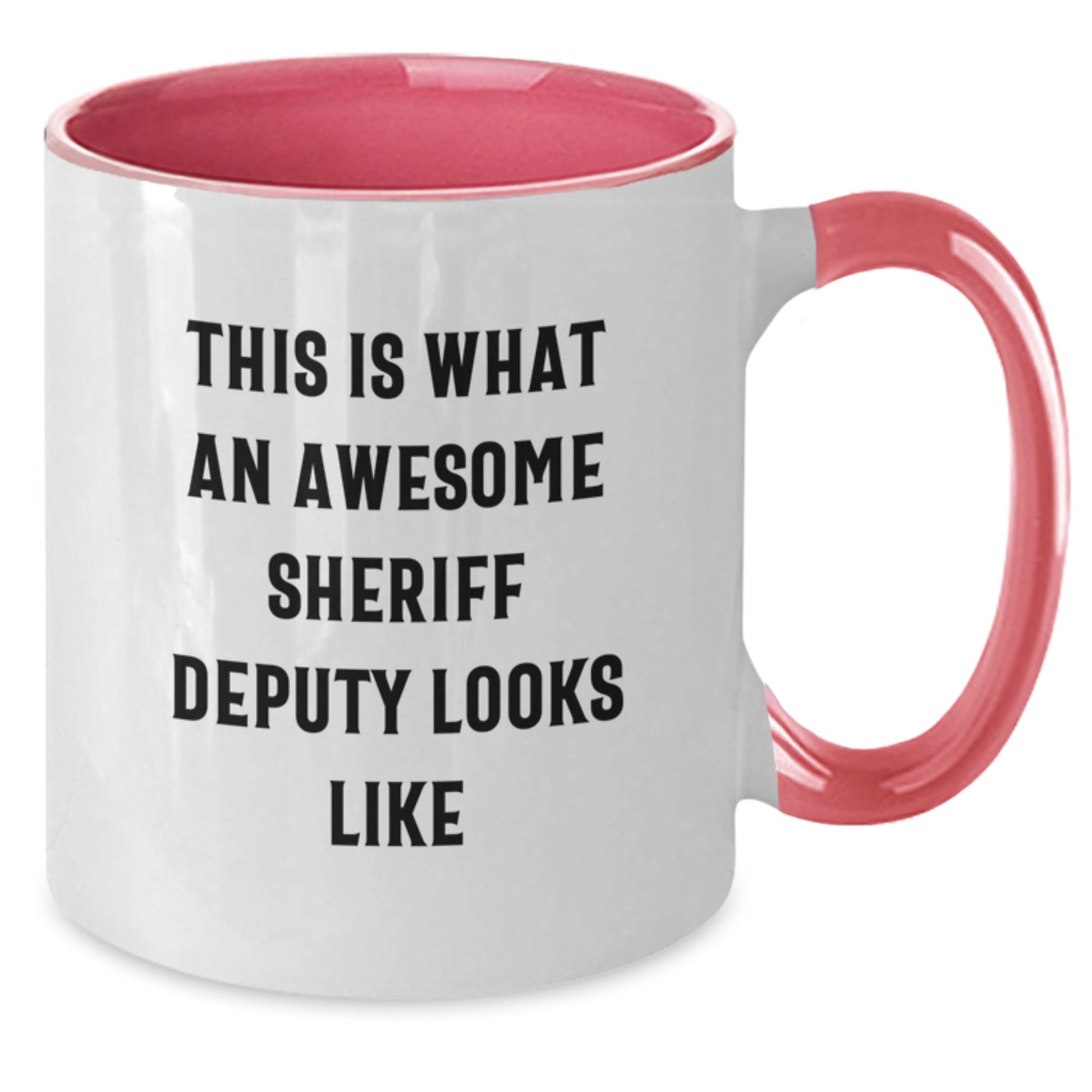 Funny Sheriff Deputy Gifts from Friends, Unique Christmas Unique Gifts for Sheriff Deputy, This Is What An Awesome Sheriff Deputy Looks Like Two Tone Coffee Mug - Additional