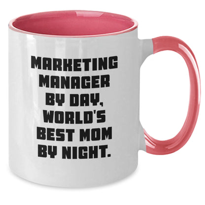 Marketing Manager Gifts from Mom for Valentine's Unique Two Tone Coffee Mug Funny Quote - Additional