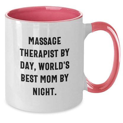 Funny Quote Massages Therapist Gifts from Friends to Massage Therapist, Two Tone Coffee Mug for Massage Therapist, Inspirational Christmas Unique Gifts - Additional