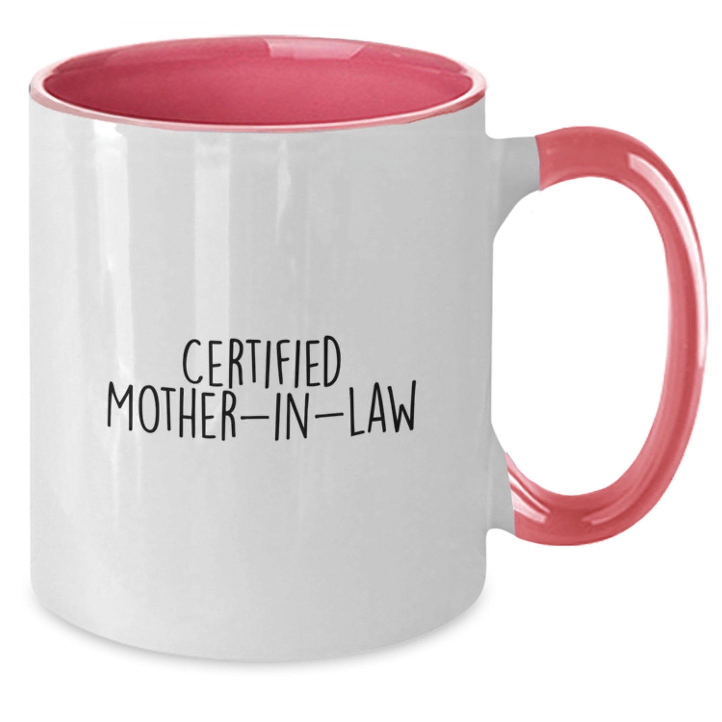 Funny Mom-in-law Gifts from Men for Valentine's Unique Two Tone Coffee Mugs with Certified Mom-in-law Quote, Black and White, 11oz, Ceramic - Additional