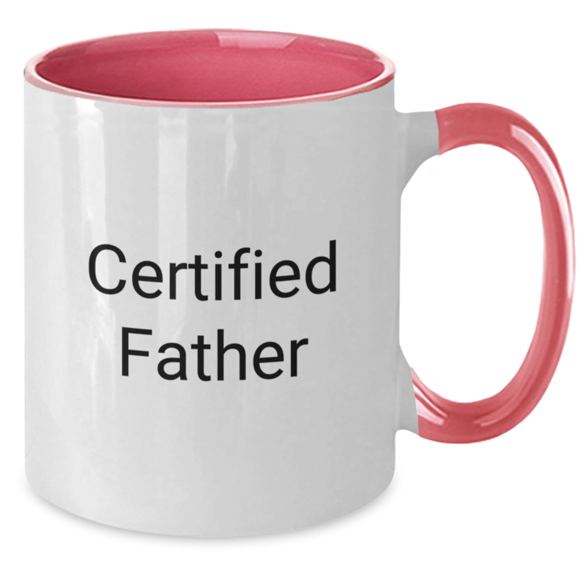 Funny Father Gifts from Friends, Unique Two Tone Coffee Mugs with Certified Dad Quote, Christmas Unique Gifts for Men - Additional