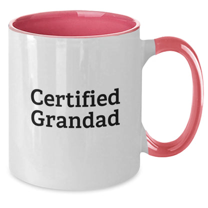 Funny Grandad Gifts from Men, Unique Two Tone Coffee Mug with Quote 'Certified Grandad', Christmas Unique Gifts for Grandad - Additional