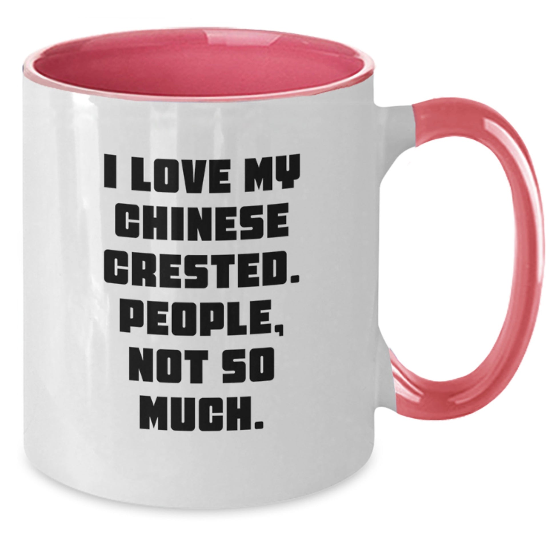 Funny Chinese Crested Dog Gifts from Friends - Unique Christmas Unique Gifts for Chinese Crested Dog Lovers - Chinese Crested Dog Two Tone Coffee Mug - Additional