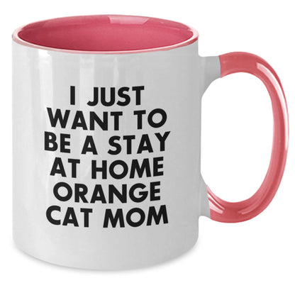 Funny Orange Cat Mom Gifts from Friends, Unique Christmas Unique Gifts for Orange Cat Lovers, Two Tone Coffee Mug - Additional