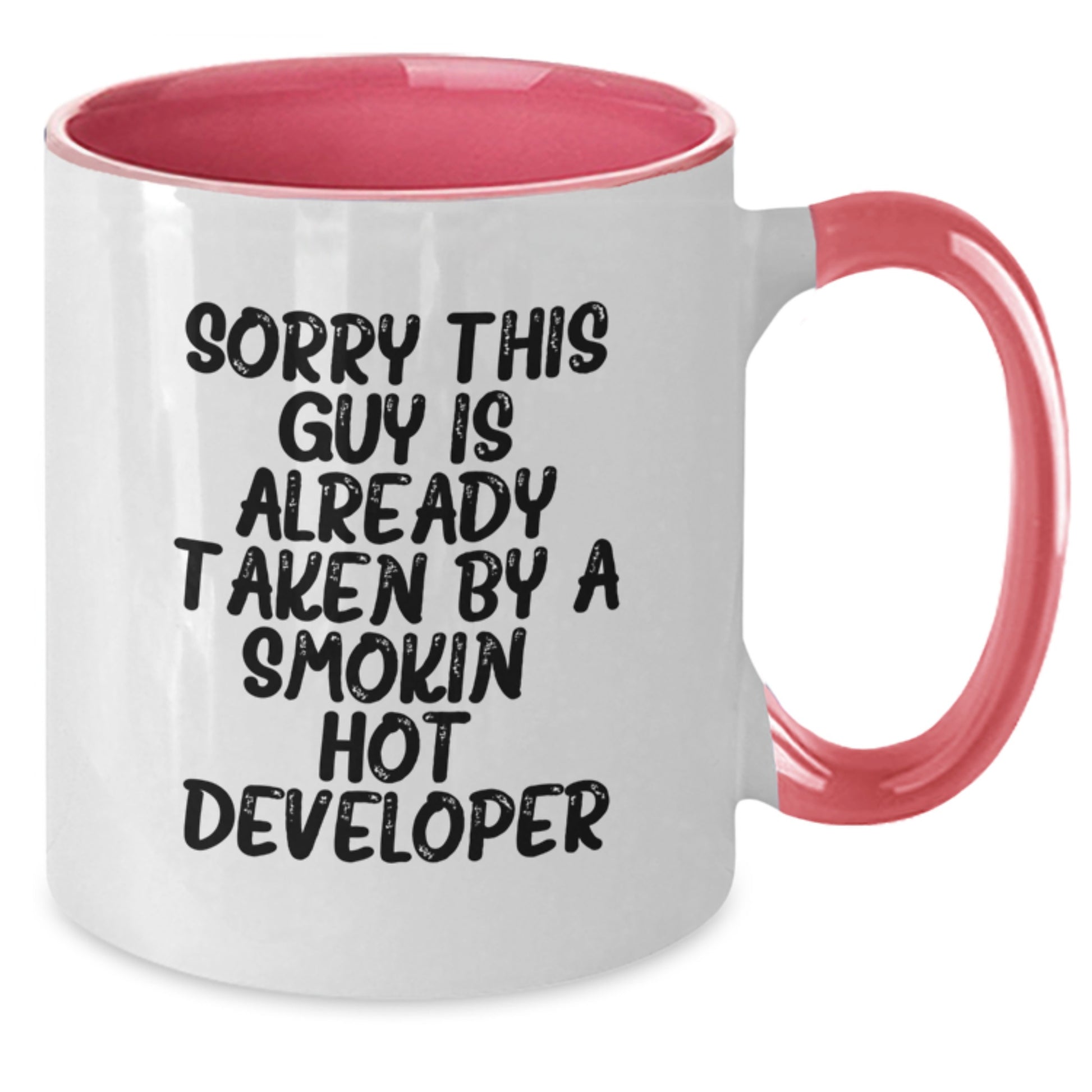 Funny Developer Gifts, Two Tone Coffee Mug, Smokin' Hot Quote - Gifts from Friends for Developer Birthday - Additional