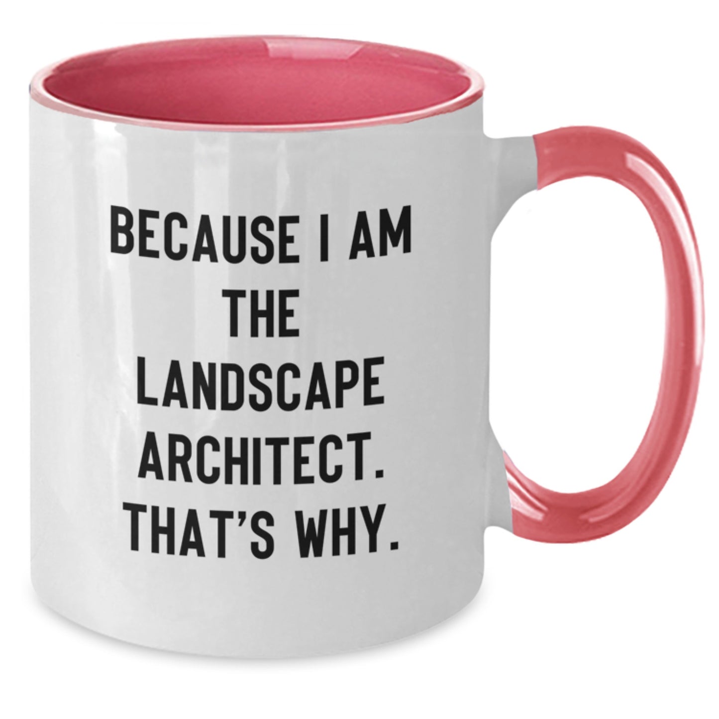 Funny Landscape Architect Gifts from Men to Women Friends Coworkers Family - Because I Am The Landscape Architect That's Why Two Tone Coffee Mug Christmas Unique Present - Additional