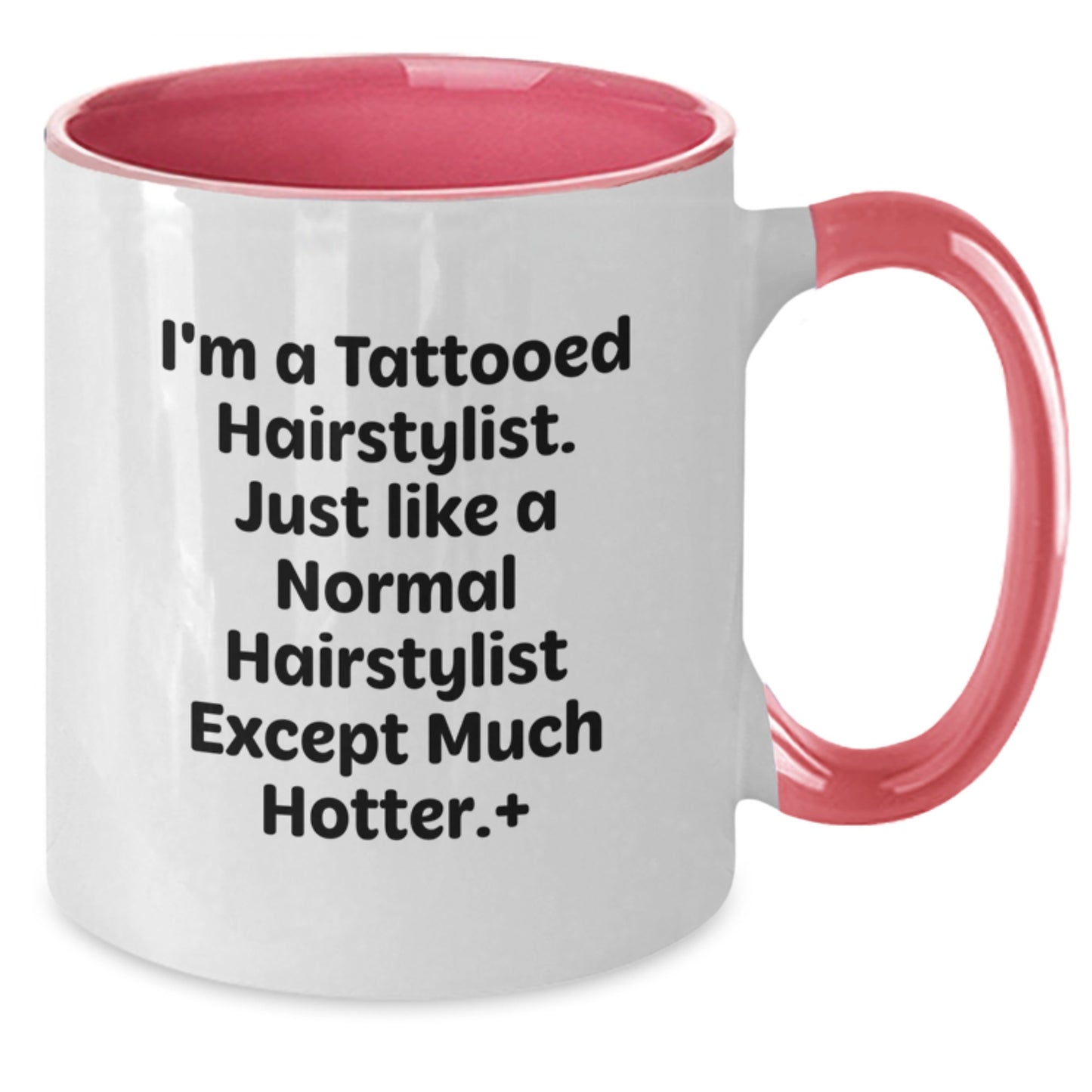 Funny Gifts from Men to Women, Unique Hairstylist Christmas Memorable Presents for Friends, Coworkers, Family - Two Tone Coffee Mug with 'I'm A Tattooed Hairstylist' - Additional