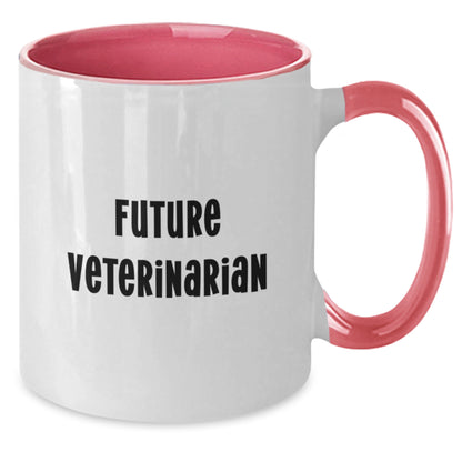 Funny Quotes for Future Veterinarians, Christmas Unique Gifts for Veterinarian Friends, Two Tone Coffee Mug for Men and Women - Additional