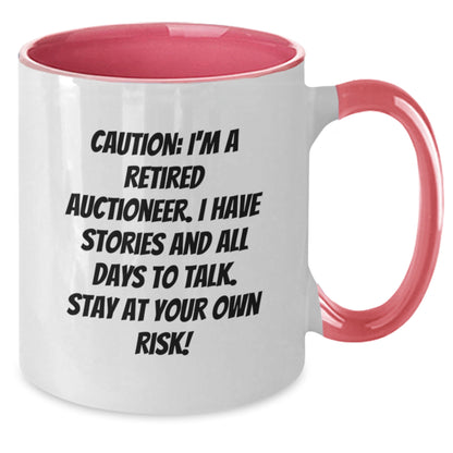 Funny Auctioneer Gifts, Gifts from Friends for a Retired Auctioneer, Two Tone Coffee Mug, Christmas Unique Presents - Additional