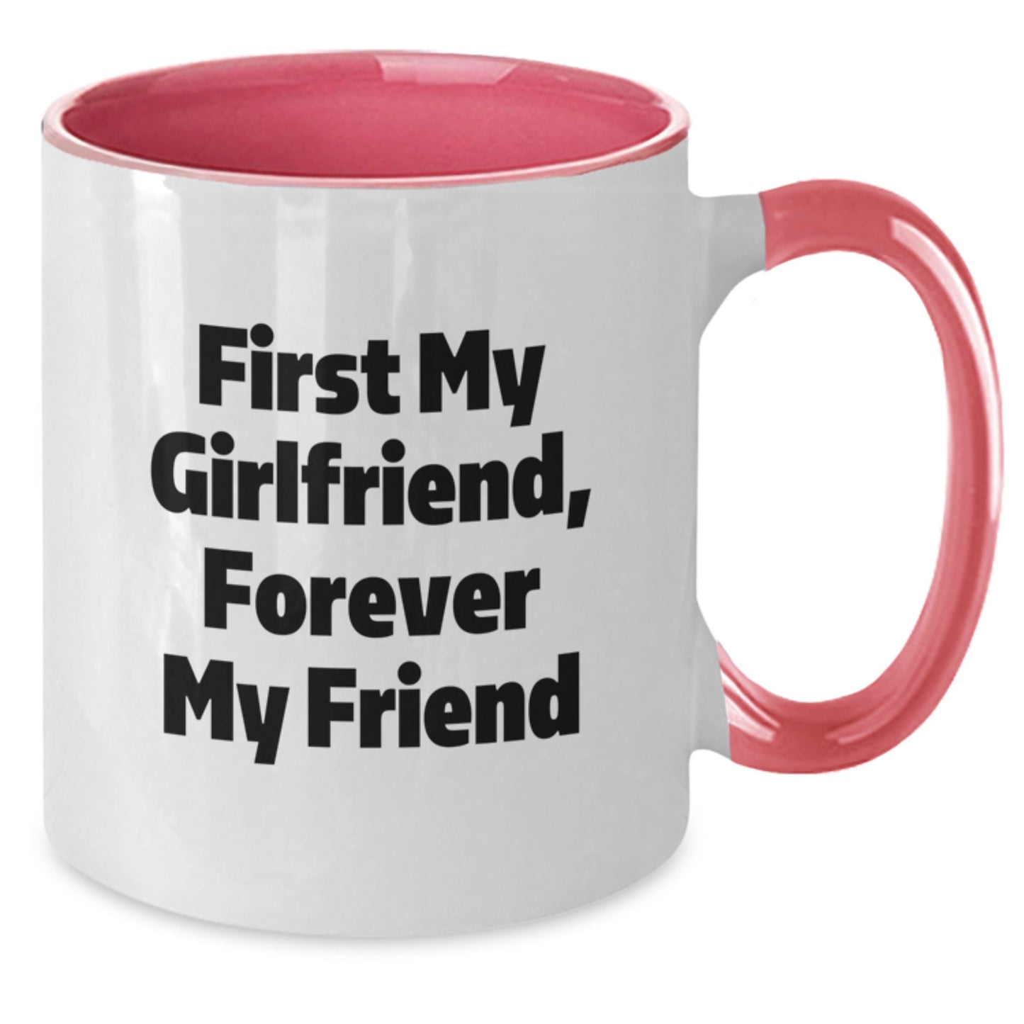 Funny Gifts for Sweetheart, First My Sweetheart Forever My Friend Two Tone Coffee Mug, Christmas Unique Mug - Additional