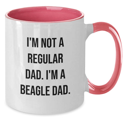 Beagle Dog Lover Gifts from Dad Funny Two Tone Coffee Mugs for Men, Beagle Dad Christmas Unique Gifts for Family - Additional