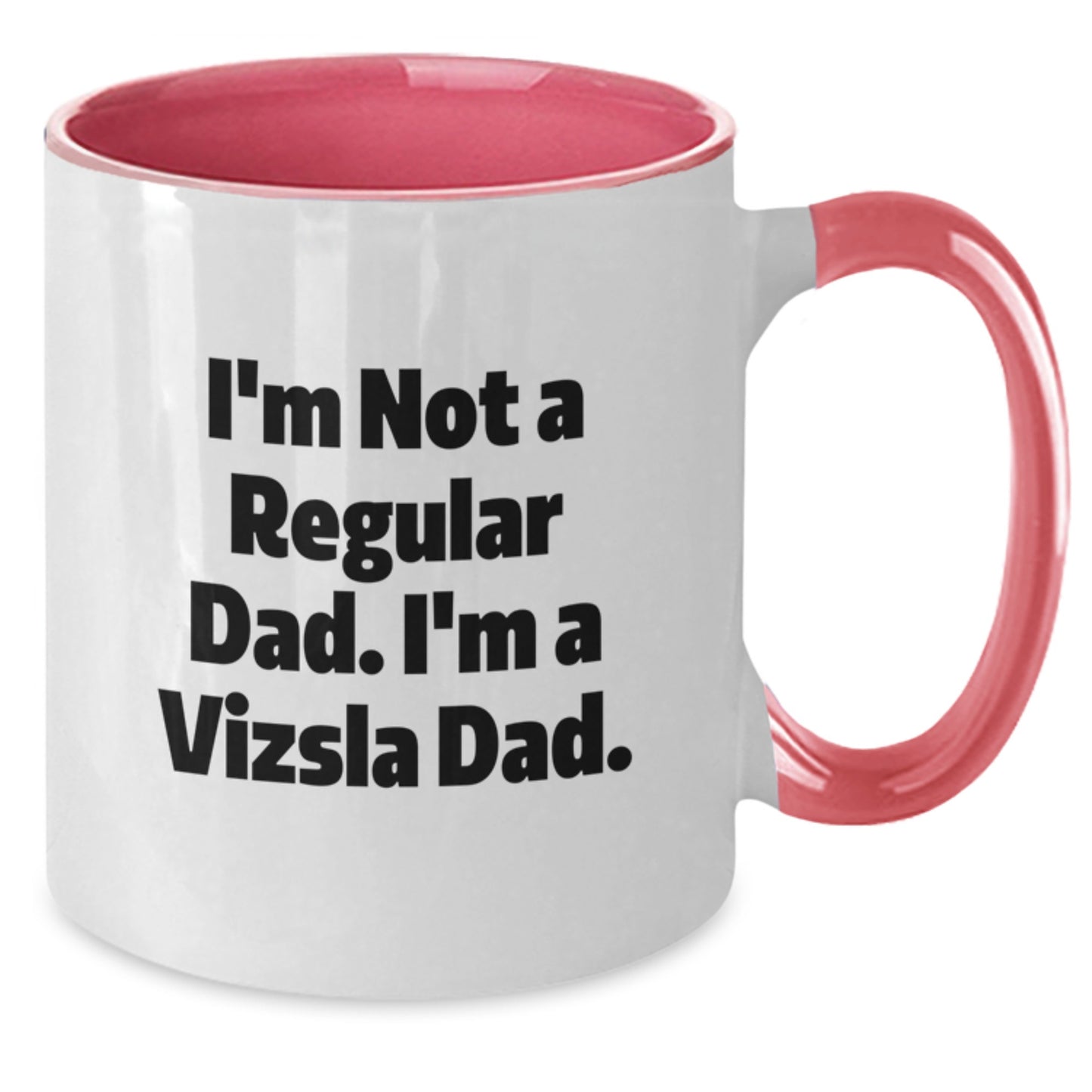 Vizsla Dog Dad Christmas Two Tone Coffee Mugs, Funny Gifts from Mom, Gifts for Vizsla Dog Lover Friends, Unique Christmas Unique Gifts - Additional