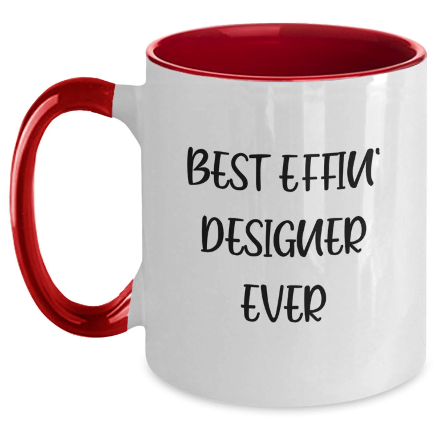 Funny Best Effin' Designer Ever Two Tone Coffee Mug Gifts from Friends and Family on Christmas - Main