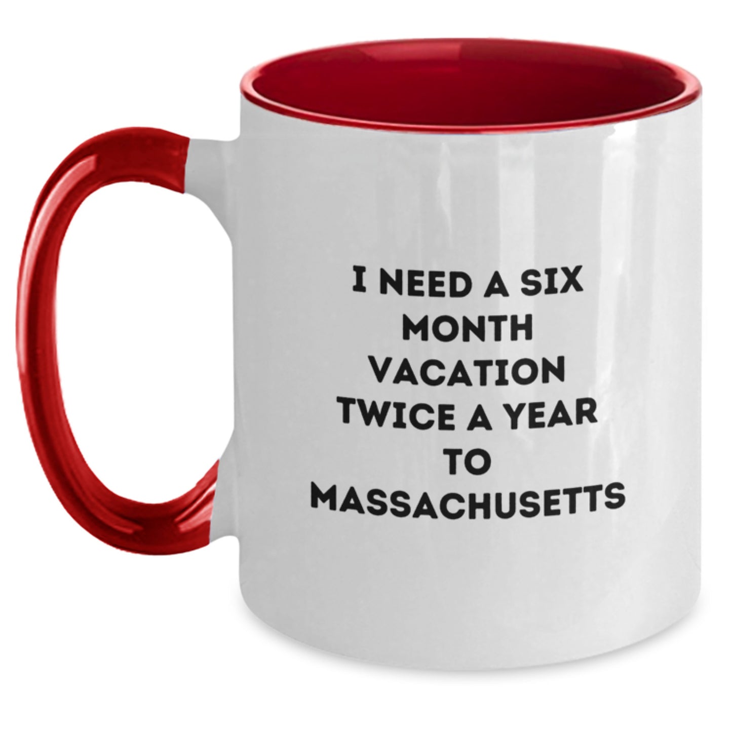 Funny Massachusetts Two Tone Coffee Mug Gifts from Friends and Family - Main