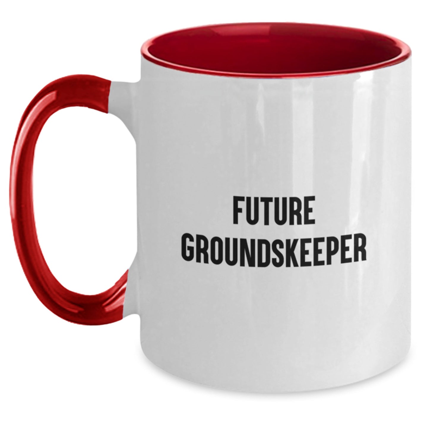 Funny groundskeeper Gifts from Friends, Unique Christmas Memorable Presents for groundskeeper, Two Tone Coffee Mug with Quote - 'Future groundskeeper' - Main