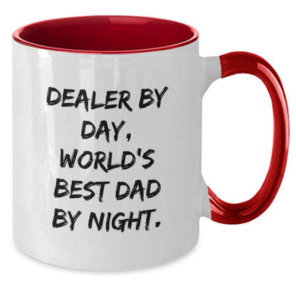 Funny Dealer Gifts for Men - Two Tone Coffee Mug - Graduation Unique Gifts from Family - Additional