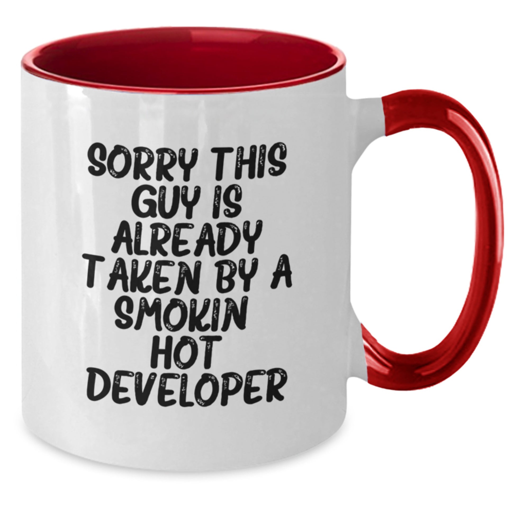 Funny Developer Gifts, Two Tone Coffee Mug, Smokin' Hot Quote - Gifts from Friends for Developer Birthday - Additional