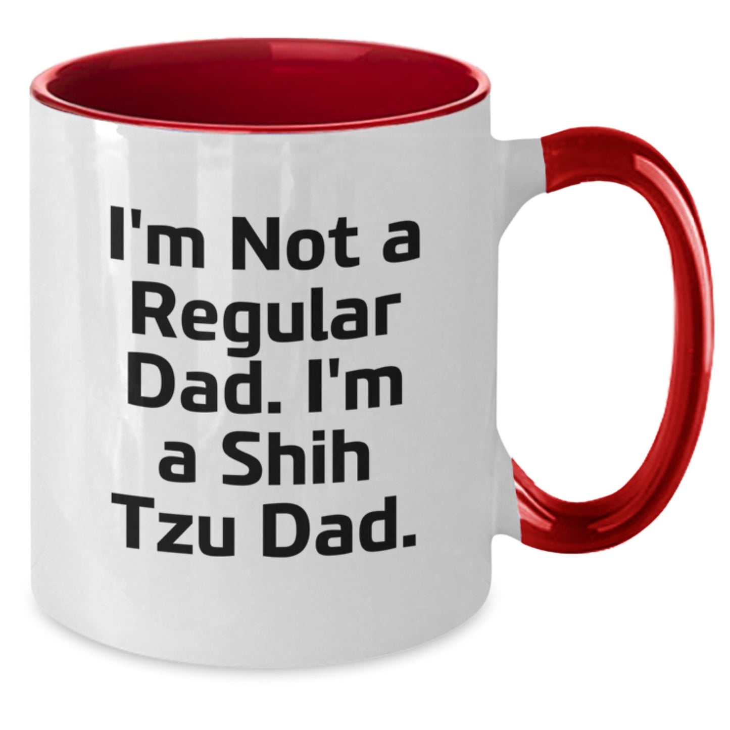 Funny Shih Tzu Dad Gifts from Men to Family, Unique Christmas Unique Gifts for Shih Tzu Dog Owners and Lovers, Two Tone Coffee Mug - Additional