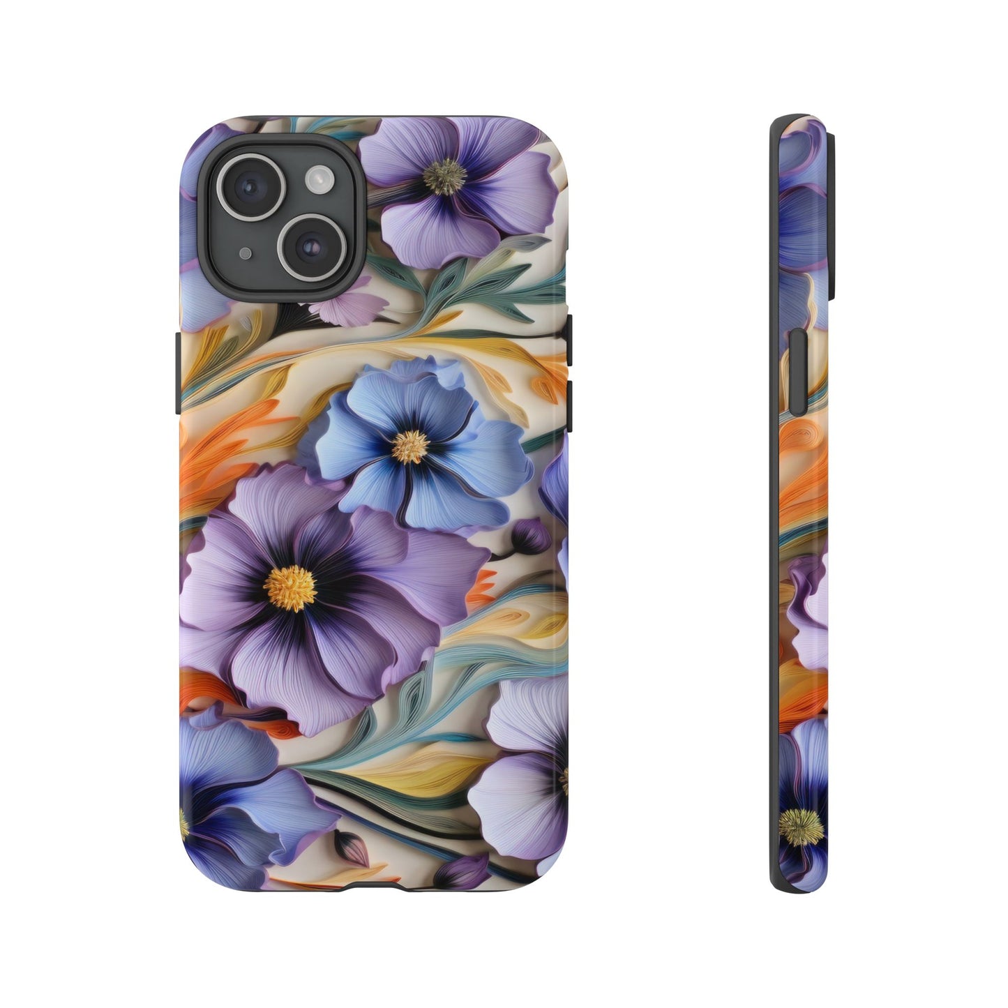 Tough Cases, Cosmos Flower Phone Cover, Floral Phone Case, Protective Phone Shell, Botanical Phone Skin, Flower Pattern