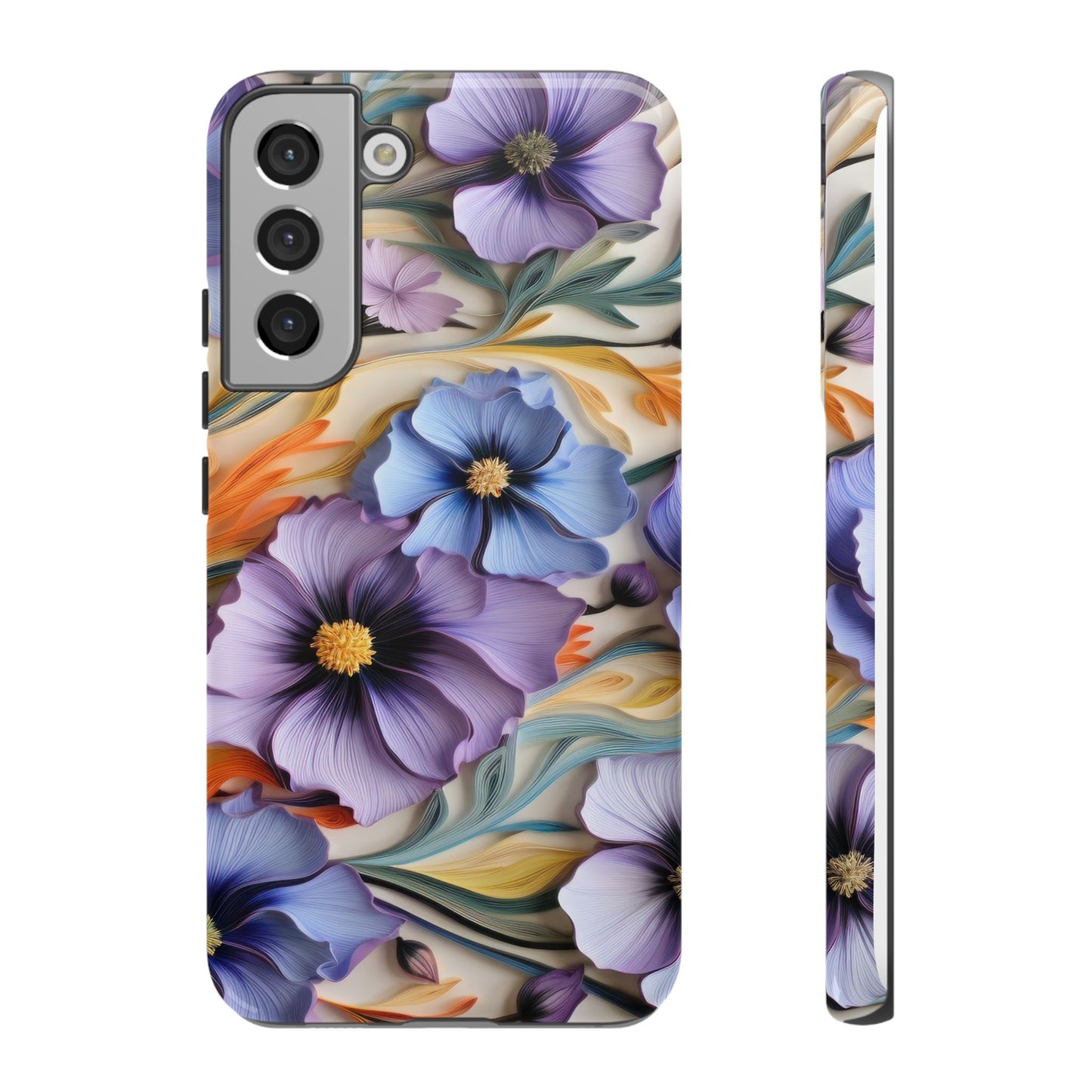 Tough Cases, Cosmos Flower Phone Cover, Floral Phone Case, Protective Phone Shell, Botanical Phone Skin, Flower Pattern