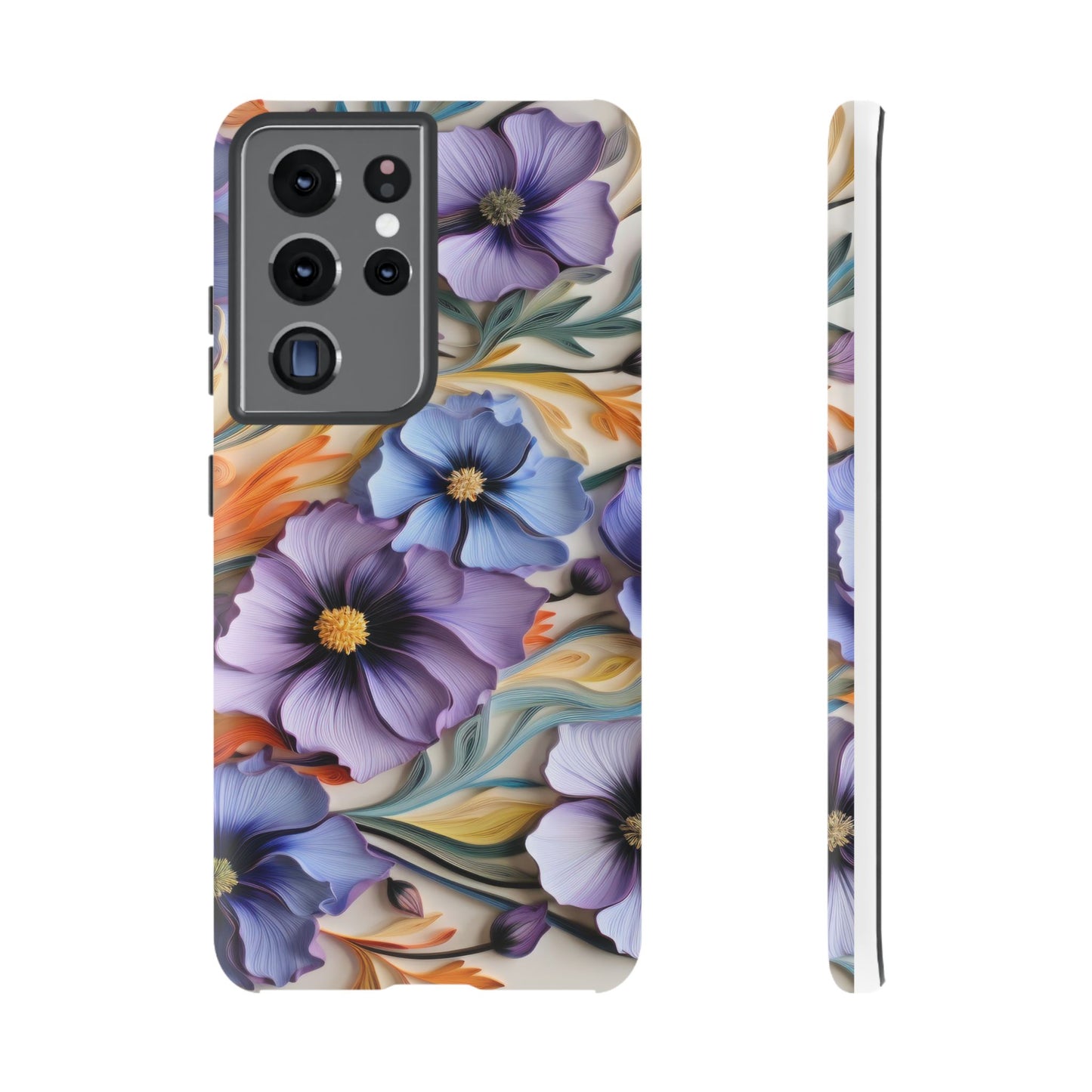 Tough Cases, Cosmos Flower Phone Cover, Floral Phone Case, Protective Phone Shell, Botanical Phone Skin, Flower Pattern