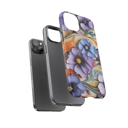 Tough Cases, Cosmos Flower Phone Cover, Floral Phone Case, Protective Phone Shell, Botanical Phone Skin, Flower Pattern