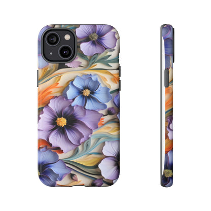 Tough Cases, Cosmos Flower Phone Cover, Floral Phone Case, Protective Phone Shell, Botanical Phone Skin, Flower Pattern