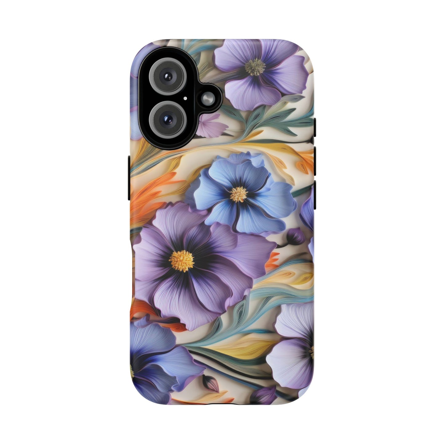 Tough Cases, Cosmos Flower Phone Cover, Floral Phone Case, Protective Phone Shell, Botanical Phone Skin, Flower Pattern