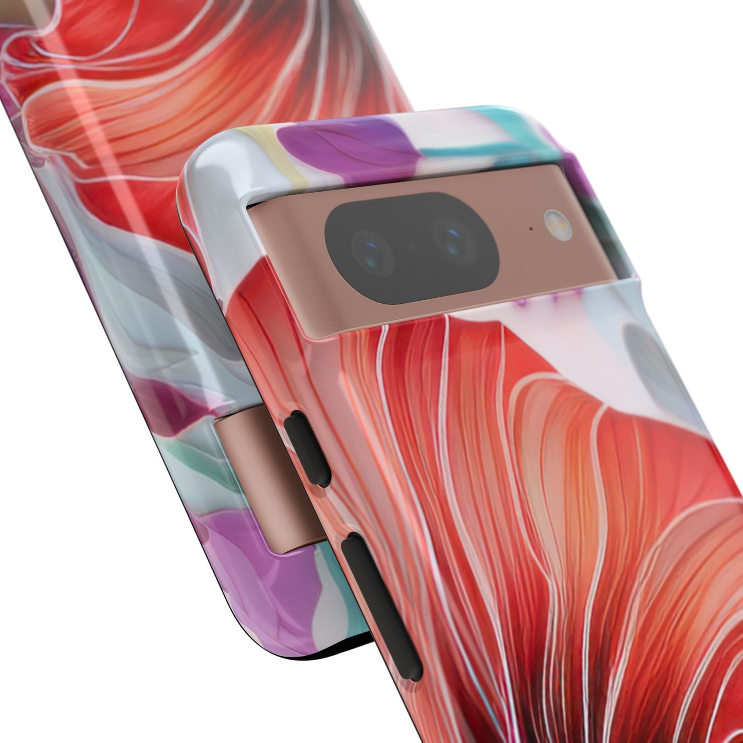 Purple Lily Tough Phone Case – Durable Floral Protective Cover for iPhone & Android
