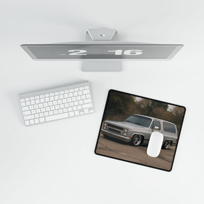 Lowered 1986 Chevy Blazer Desk Mat – Custom Truck Design Mouse Pad for Chevy Enthusiasts