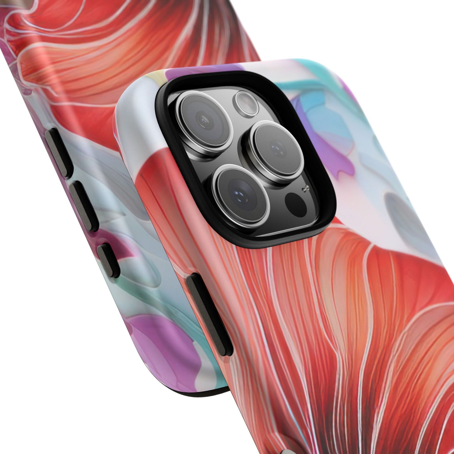 Purple Lily Tough Phone Case – Durable Floral Protective Cover for iPhone & Android