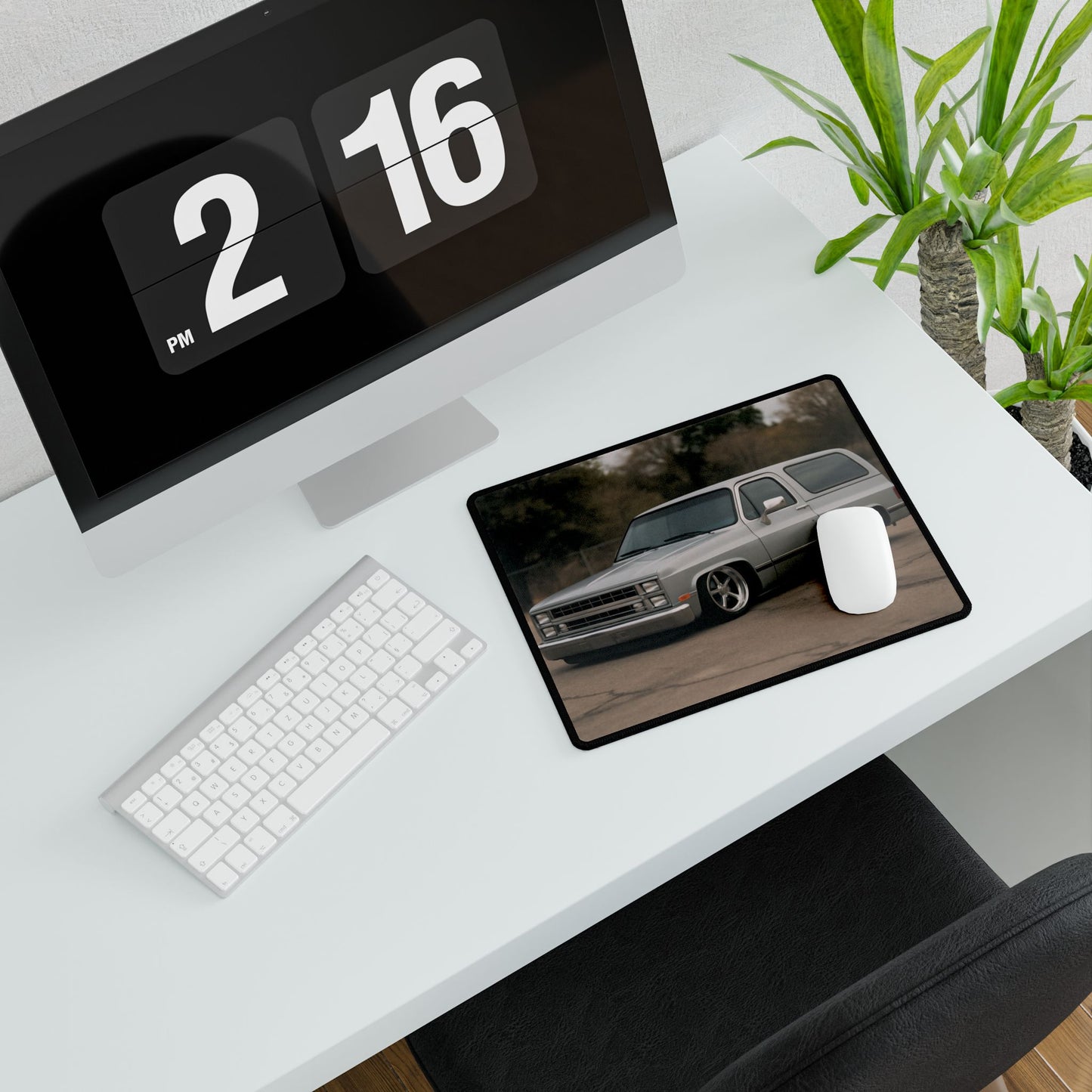 Lowered 1986 Chevy Blazer Desk Mat – Custom Truck Design Mouse Pad for Chevy Enthusiasts
