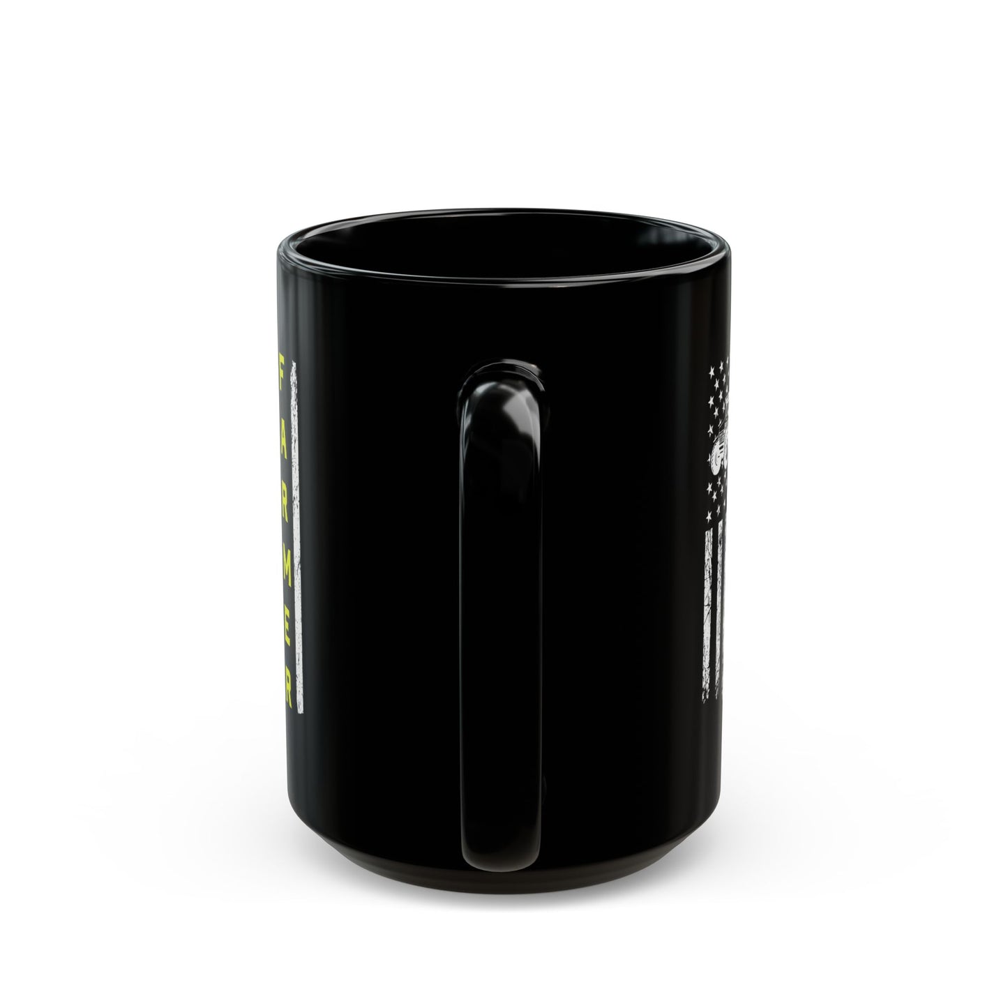 Patriotic Famer Coffee Mug, Farmer USA Flag Patriotic Farm Tractors Farming, Black Coffee Cup Gift for Farmers, Patriotic Ceramic Tea Mug, Farmhouse - Victory Thru Vision 