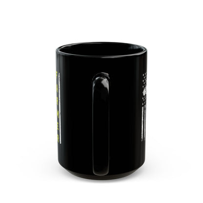 Patriotic Famer Coffee Mug, Farmer USA Flag Patriotic Farm Tractors Farming, Black Coffee Cup Gift for Farmers, Patriotic Ceramic Tea Mug, Farmhouse - Victory Thru Vision 