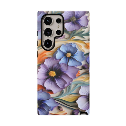 Tough Cases, Cosmos Flower Phone Cover, Floral Phone Case, Protective Phone Shell, Botanical Phone Skin, Flower Pattern