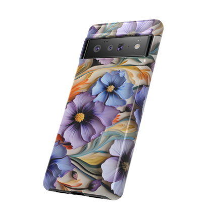 Tough Cases, Cosmos Flower Phone Cover, Floral Phone Case, Protective Phone Shell, Botanical Phone Skin, Flower Pattern