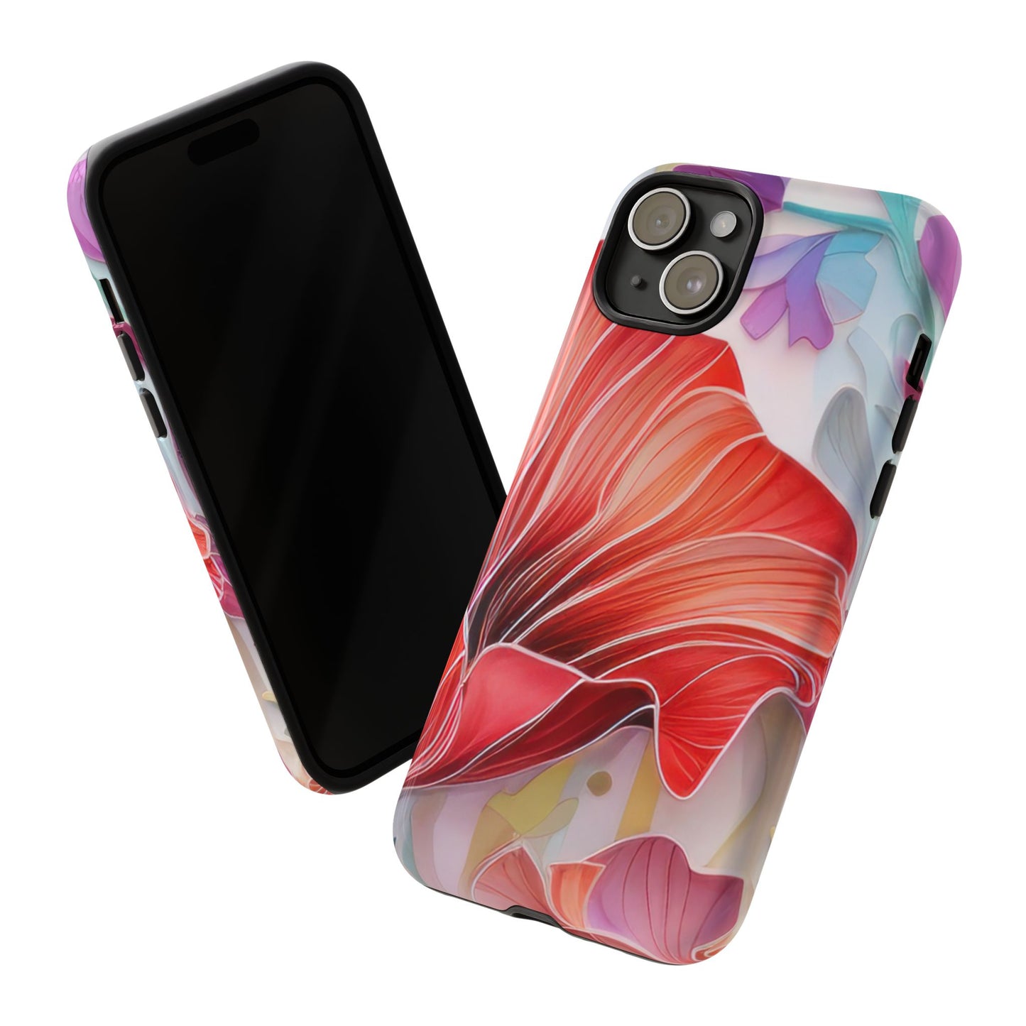 Purple Lily Tough Phone Case – Durable Floral Protective Cover for iPhone & Android