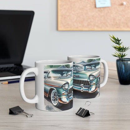 Mug 1955 Chevy Bel AirMug 1955 Chevy Bel Air Classic Car Ceramic Coffee Mug, Vintage Car Ceramic Mug, Classic Auto Lover Gift, Coffee Mug, Car Enthusiast, Retro Automotive Classic Car Ceramic Mug - 11oz, 15oz