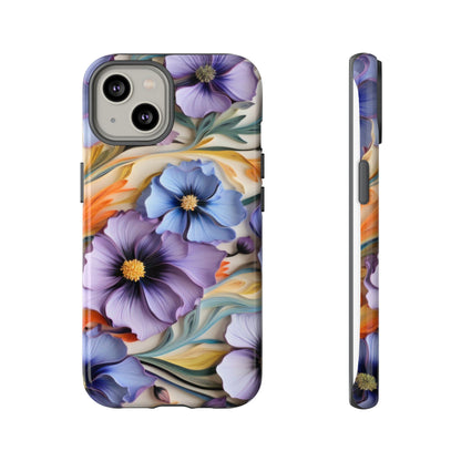 Tough Cases, Cosmos Flower Phone Cover, Floral Phone Case, Protective Phone Shell, Botanical Phone Skin, Flower Pattern