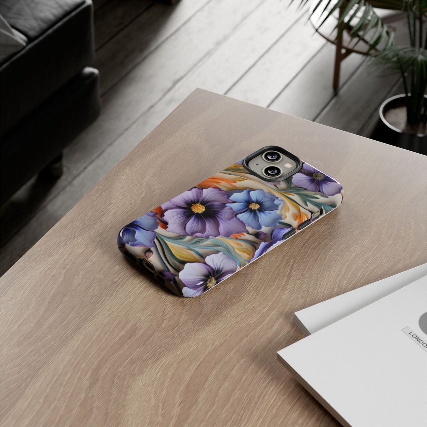 Tough Cases, Cosmos Flower Phone Cover, Floral Phone Case, Protective Phone Shell, Botanical Phone Skin, Flower Pattern