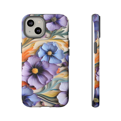 Tough Cases, Cosmos Flower Phone Cover, Floral Phone Case, Protective Phone Shell, Botanical Phone Skin, Flower Pattern