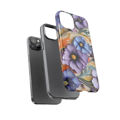 Tough Cases, Cosmos Flower Phone Cover, Floral Phone Case, Protective Phone Shell, Botanical Phone Skin, Flower Pattern